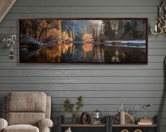 Serene Evening by Merced River, Wall Art Canvas Print