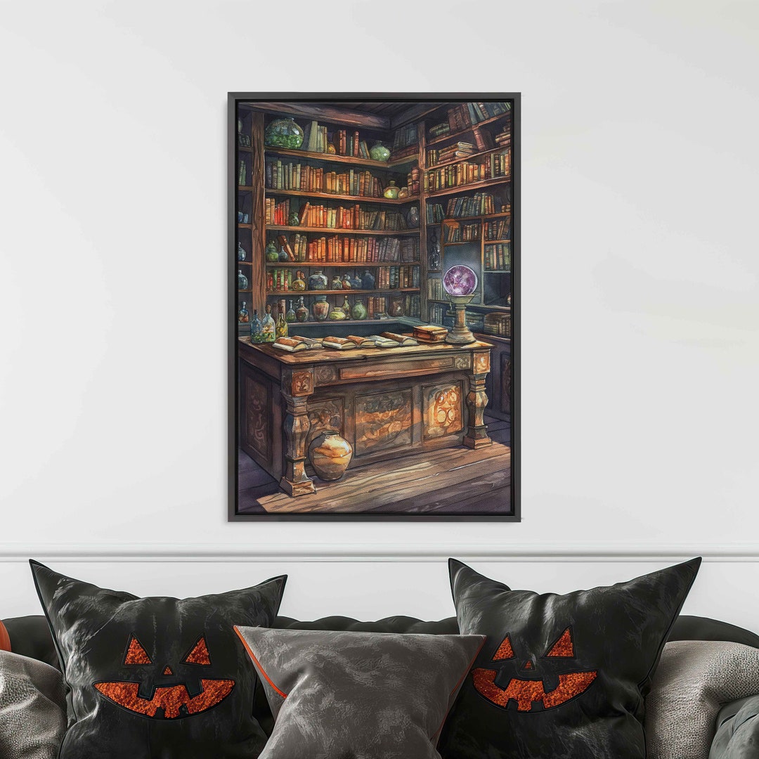 Whimsical Witches Magical Library With Potions and Spellbooks ...