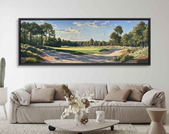 Pinehurst Number 2 Golf Course Signature Hole Wall Art Canvas Print, Golfing Green, Gift For Golfer, Gift For Him, Ready To Hang