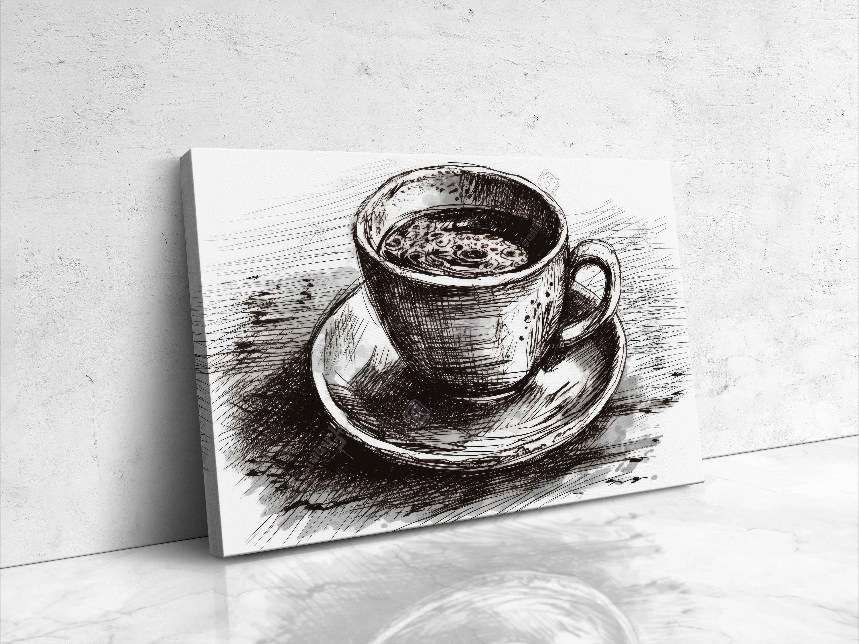 Cup Saucer Sketches - Etsy