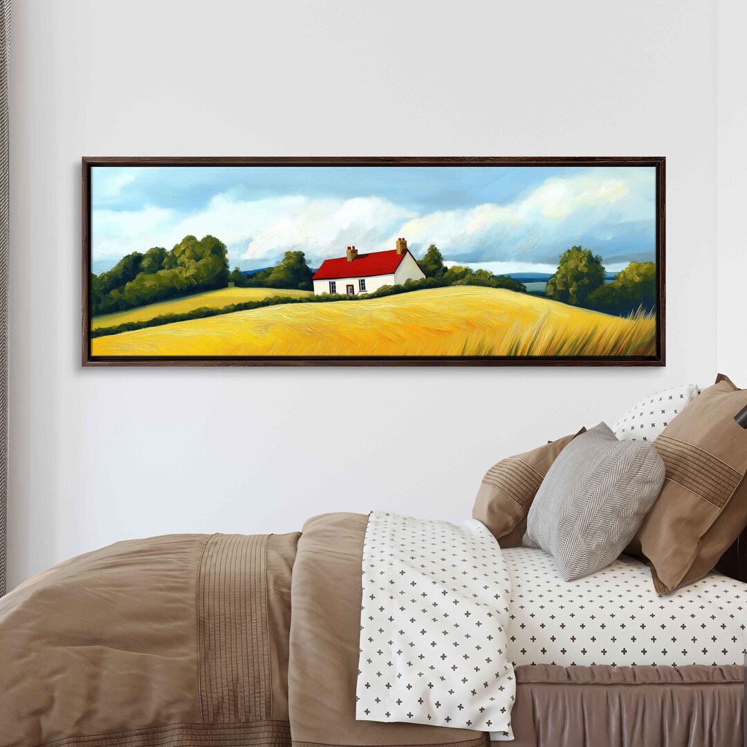 Cozy Cottage in English Countryside, Wall Art Canvas Print - Etsy