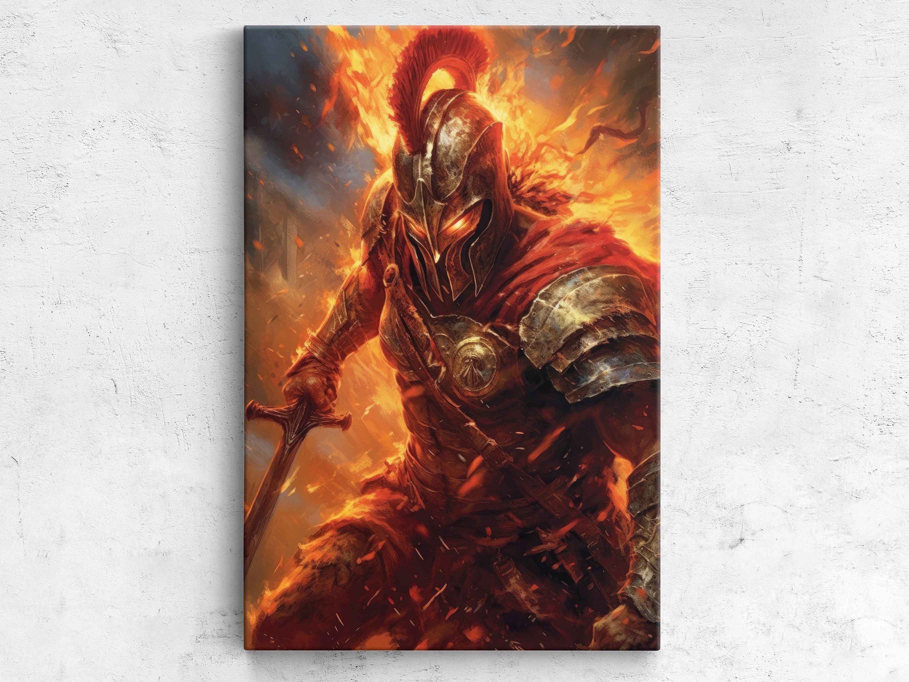 Ares God of War, Spartan Wall Art, Framed Canvas Print, Ready to Hang, Greek  God Art, Fiery Warrior Armor - Etsy, image size:3000x2251