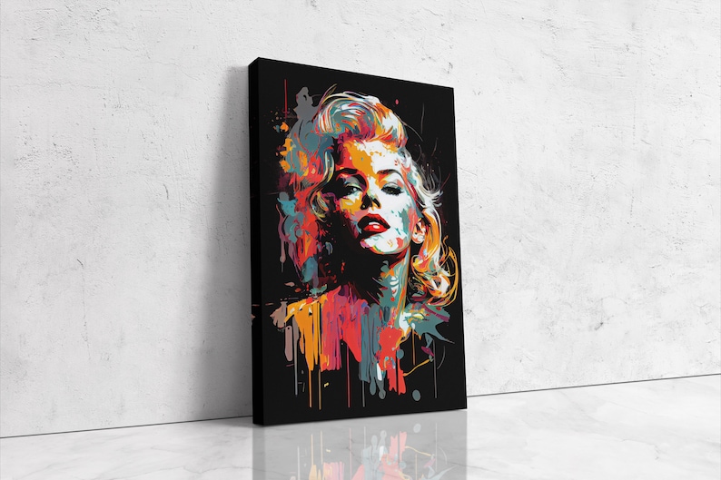 Marilyn Monroe Abstract Canvas Art Print Canvas Wall Art - Etsy