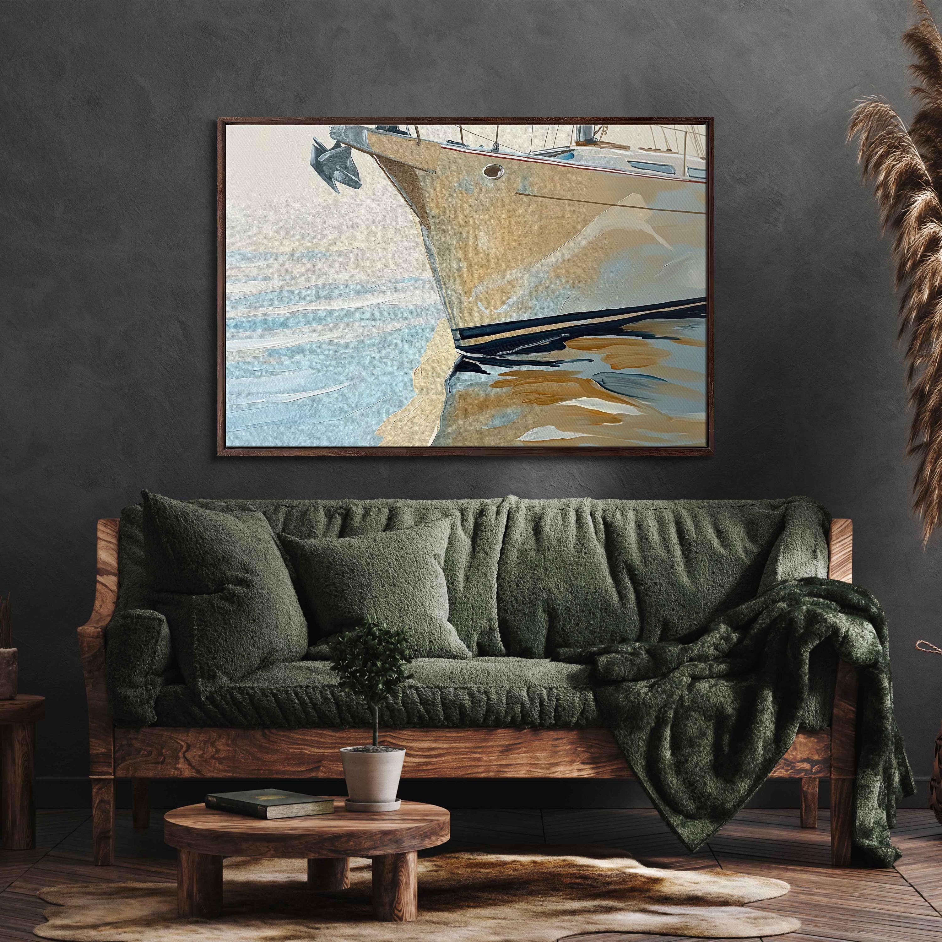 Sailboat Sailing in the Ocean Wall Art Canvas Print, Gift for Sailor ...