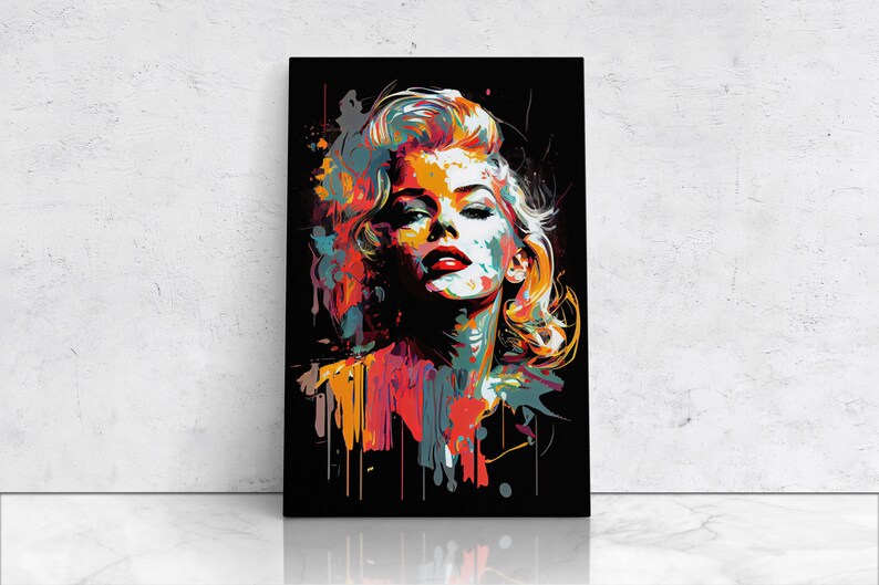 Marilyn Monroe Abstract Canvas Art Print Canvas Wall Art - Etsy