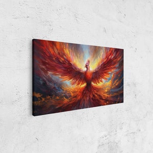 Phoenix Rising From The Ashes, Canvas Print, Framed Canvas Options, Ready To Hang image 2