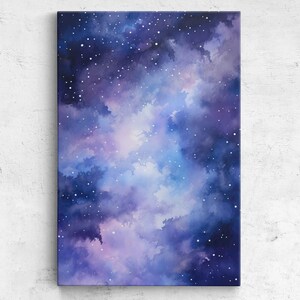 Starry Clouds, Framed Canvas Print, Ready To Hang