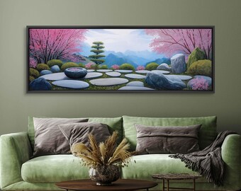 Japanese Zen Garden Landscape Canvas Art Print Wall Decor - Etsy