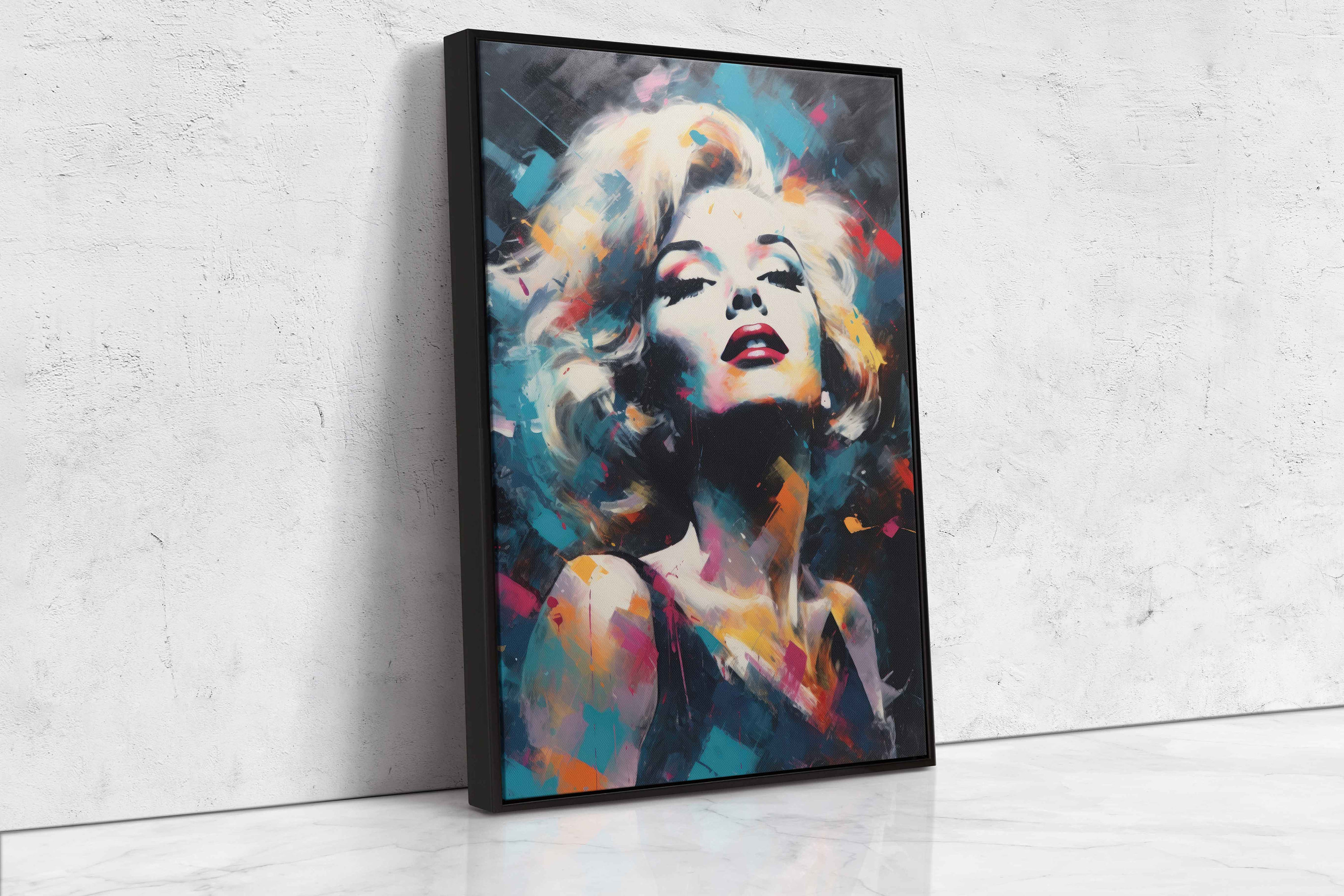 Marilyn Monroe Diamond Art Abstract Painting, Framed Canvas Print ...
