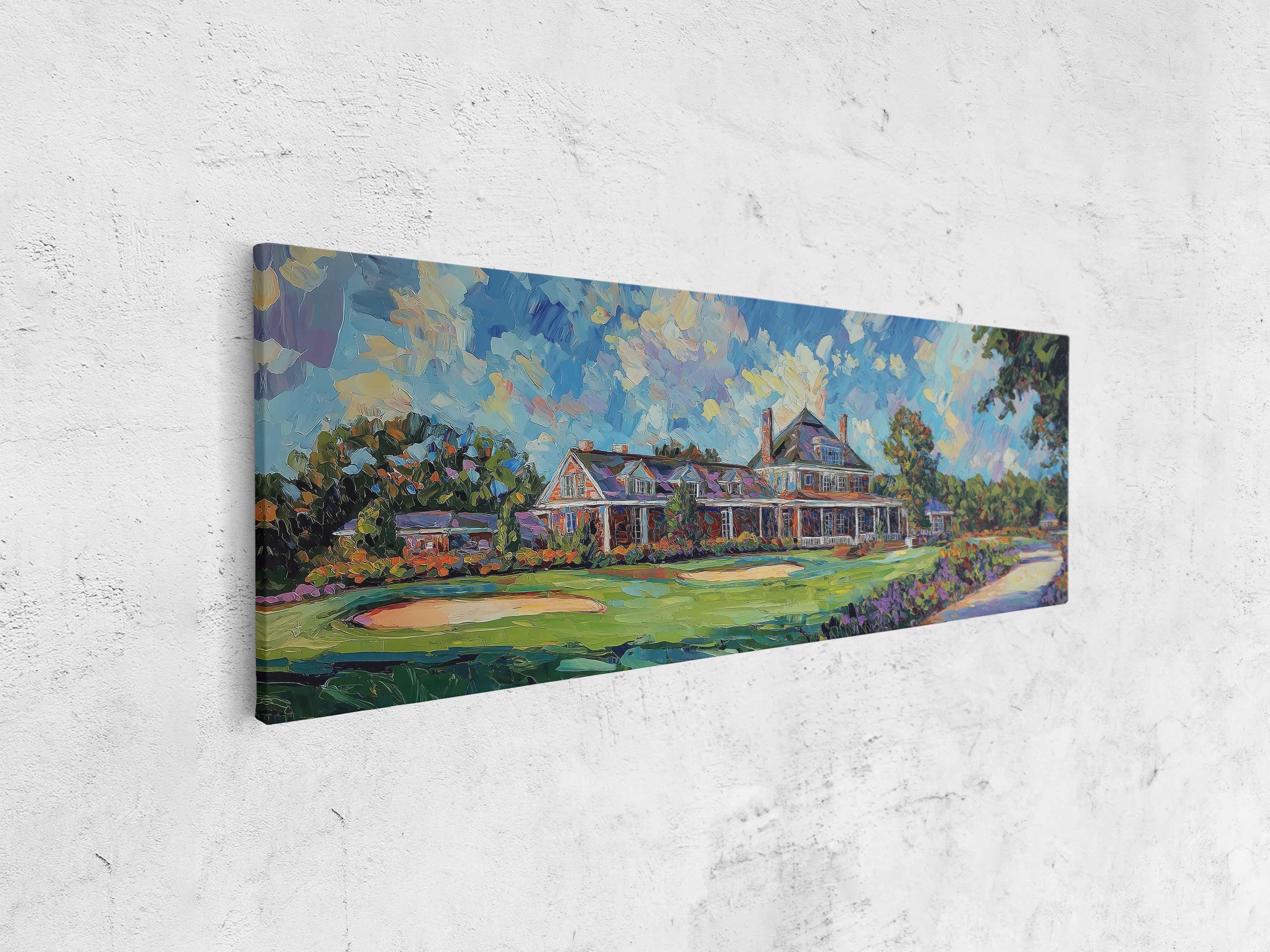The Country Club Golf Course Clubhouse Acrylic Wall Art Canvas Print ...