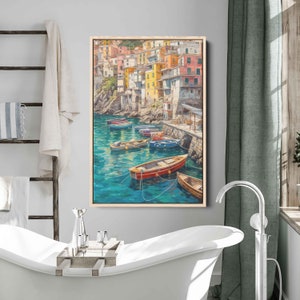 Venice Italy Canal Painting, Framed Canvas Print, Ready To Hang