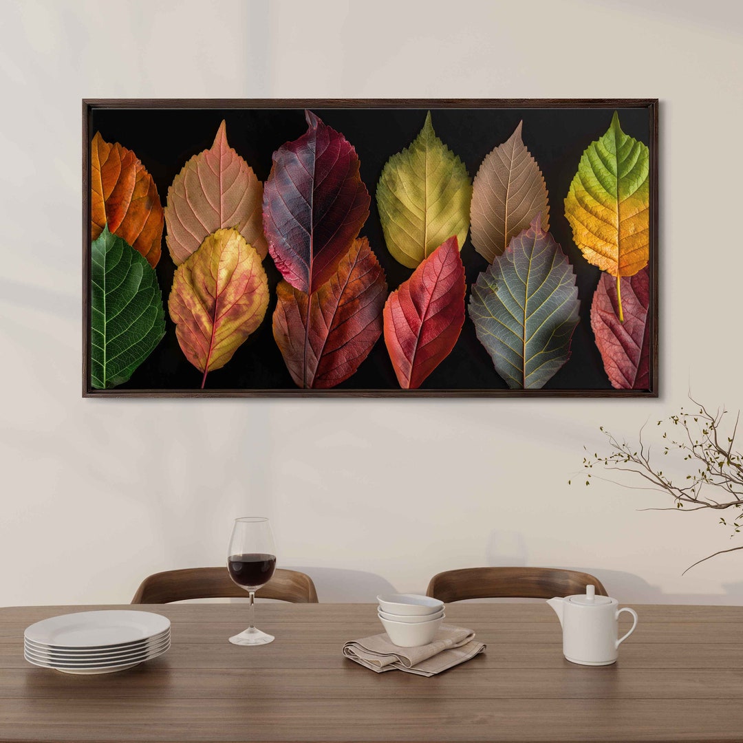 Autumn Leaves Changing Colors Wall Art Canvas Print, Fall Wall Art ...