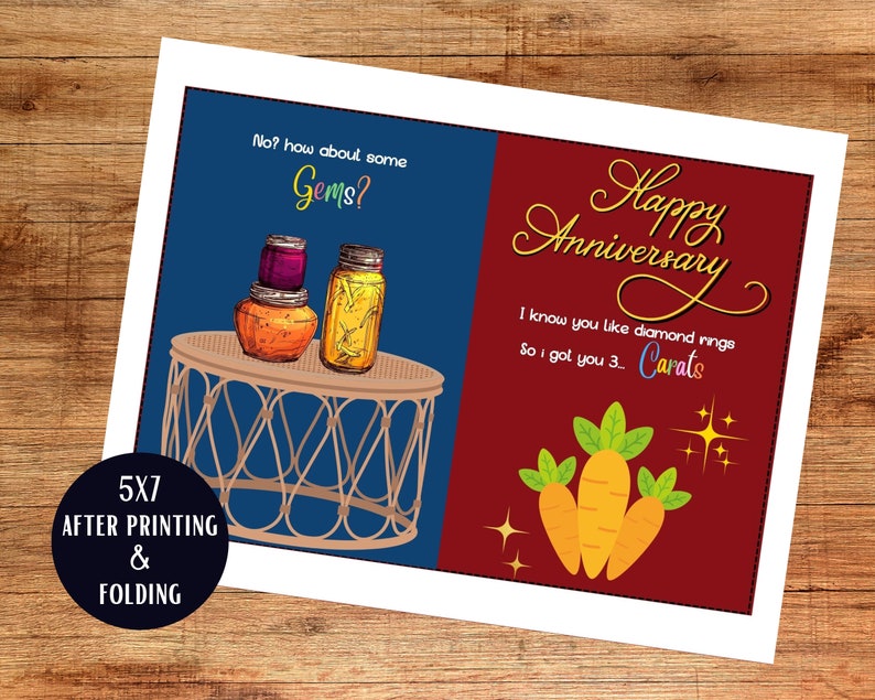 Printable Anniversary Card Funny Funny Anniversary Card for - Etsy