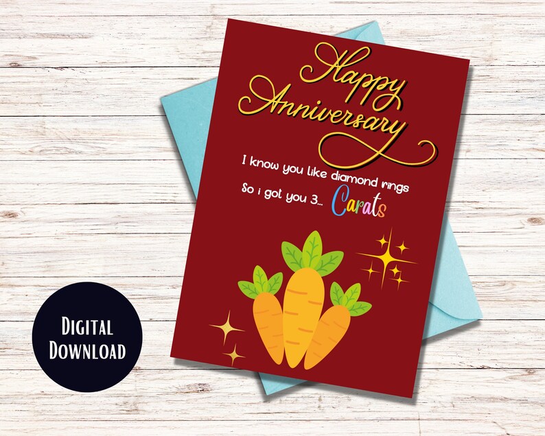Printable Anniversary Card Funny Funny Anniversary Card for - Etsy