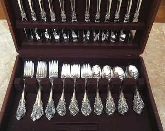 60 Teiliges GRANDE BAROQUE Sterling Silber Besteck-Set