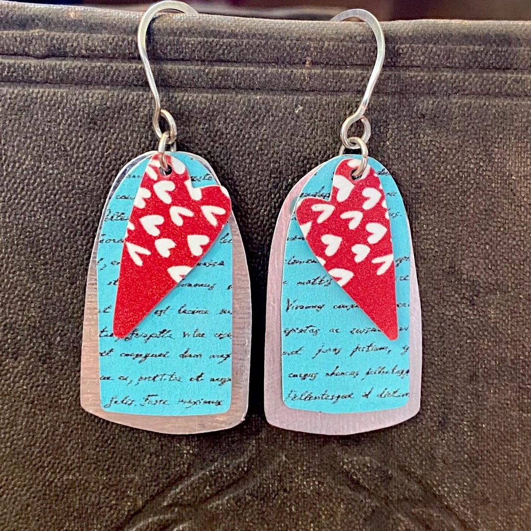 Fun and Whimsical Dangle Drop Layered Earrings – Recycled Lightweight ...