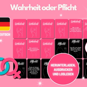 Wahrheit oder Pflicht - Lustiges Party-Spiel - Ultimative Sex-Spiel für Paare - Fetische - Geschenk für ihn - Sexy Kartenspiel