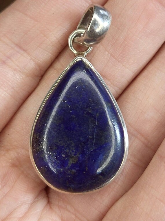 Natural Lapis Lazuli Pendent Si 925 Sterling Silv… - image 6