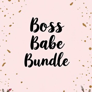 Boss Babe Branding Kit Canva | Editable Logo Templates, Business Card, Instagram Highlights, Brand Board, Social Media Templates