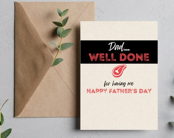 Editable Father's Day Card, Greatest Dad, Canva Template (Digital Download)