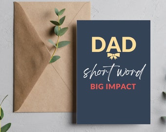 Editable Father's Day Card, Greatest Dad, Canva Template (Digital Download)