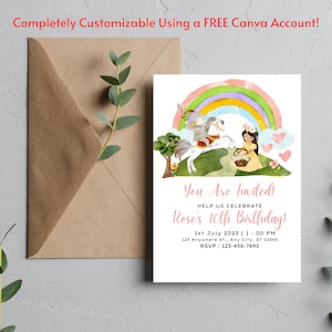 Editable Instant Download Princess Birthday Invitation, Princess Invitation, Princess party, Birthday Invitation, Girl Birthday Invitation