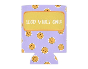 Good Vibes Only Can Cooler, Manga de bebida, Porta bebidas, Manga de bebida linda, Lindo enfriador de latas