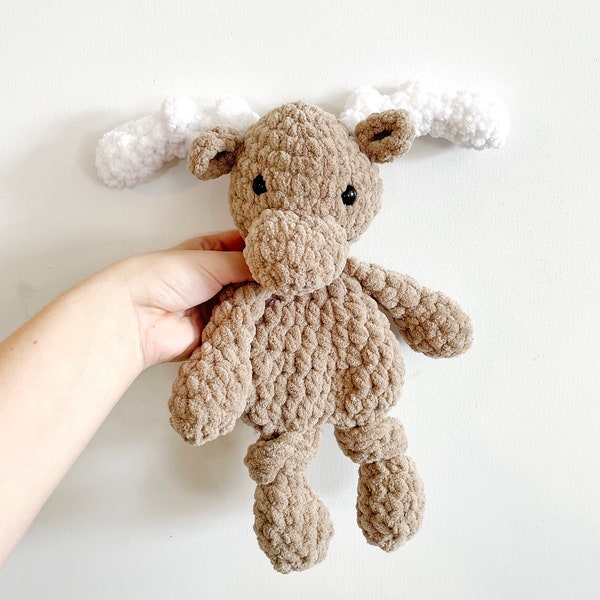 MADE TO ORDER | Moose Snuggler | Crochet Moose | Woodland Nursery
