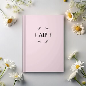 Carnet cartonné personnalisé avec initiales, carnet monogramme personnalisé, journal intime personnel, journal d'écriture, Bullet Journal, cadeau pour écrivains