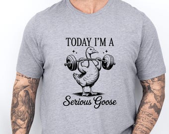 Today I'm A Serious Goose Shirt, Funny Gym Workout Shirt, Men's Hoodie, Sarcastic Animal Lover Gift, Gift For Him, Best Friend Gift