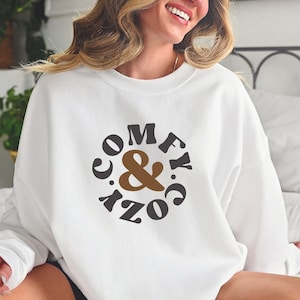 Sweatshirt That Says Cozy Etsy