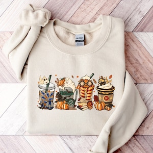Magic Harry Fall Sweatshirt, Halloween Hoodie, Vacation Sweatshirt, HP Fan Gift, Pumpkin Spice Latte, Fall Coffee Shirt, Magic Inspired Tee