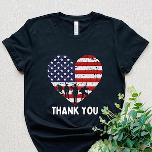 Memorial Day Shirt, Thank You Veterans Shirt, Patriotic American Flag Shirt, Army Shirt, Heart Memorial Day Shirt, American Flag Heart Shirt