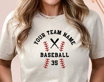 Custom Baseball Shirts, Personalized Baseball Shirt, Game Day Baseball, Team Name and Number Baseball Shirt, Baseball Team Gift,Baseball Tee