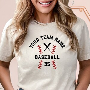 Custom Baseball Shirts, Personalized Baseball Shirt, Game Day Baseball, Team Name and Number Baseball Shirt, Baseball Team Gift,Baseball Tee