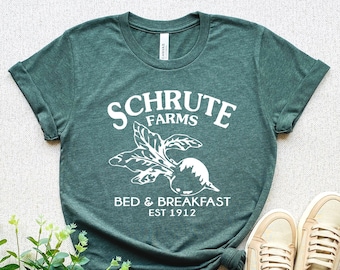 Schrute Farms Shirt, The Office, Schrute Farms, Bed and Breakfast Shirt,Christmas Gift Shirt, est 1912, Michael Scott, Dwight Schrute