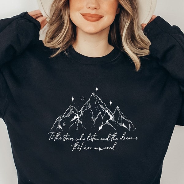 Sweatshirt To The Stars Who Listen, Sweatshirt Night Court, Sweat à capuche étoiles, Pull City of Starlight, Sweat à capuche unisexe, To The Stars Who Listen