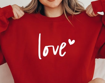 Love Sweatshirt, Heart Hoodie, Valentines Day Sweatshirt, Women's Sweatshirt, Couple Sweatshirt, Gift For Her, Love Hoodie