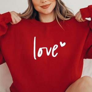 Love Sweatshirt, Heart Hoodie, Valentines Day Sweatshirt, Women's Sweatshirt, Couple Sweatshirt, Gift For Her, Love Hoodie