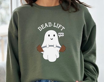 Ghost Dead Lift Halloween Sweatshirt, Ghost Hoodie, Aesthetic Sweatshirt, Halloween Shirt, Gift For Halloween