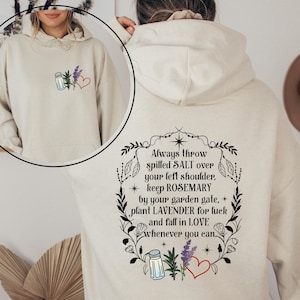 Practical Magic Sweatshirt, Salt Rosemary Lavender Love Hoodie, Magic Hoodie, Halloween Sweatshirt, Woman Gift