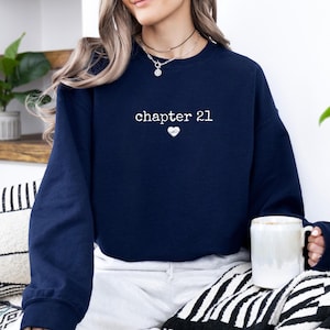Chapter Birthday Sweatshirt, Custom Year Hoodie, 21st Birthday Gift, Personalized Milestone Cloth Number Birthday Clothing, Birthday Apparel image 6