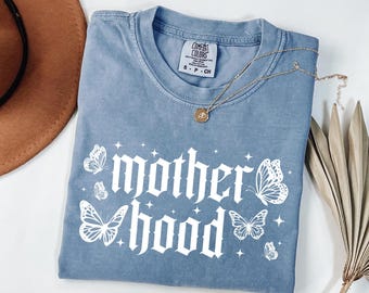 Comfort Colors® Motherhood Shirt, Trendy Mama Tee, Mom Life Tee, Graphic Mom Shirt, Motherhood T Shirt, Cool Mom Club, Trendy Gift For Mom