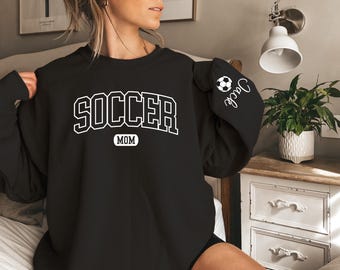 Personalized Soccer Mom Sweater, Custom Soccer Mom Sweatshirt, Customized Soccer Mom Hoodie, Gift For Soccer Mom, Mom Gift