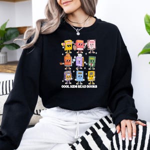 Teacher Sweatshirts, Cool Kids Read Books Shirt, School Librarian Hoodie, Teacher Appreciation Shirt, Book Lover Shirt, Teacher Gift