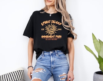 Spooky Island Shirt, Retro Halloween Movie Shirt, Disco Skull Shirt, 90s Nostalgia Halloween Shirt, Summer Spooky Shirt, Gift Woman