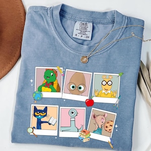 Comfort Colors® Funny School Character Shirt, Kindergarten Teacher Shirt, I Still Read Children&#39;s Books Teacher Shirt, Back To School Shirt