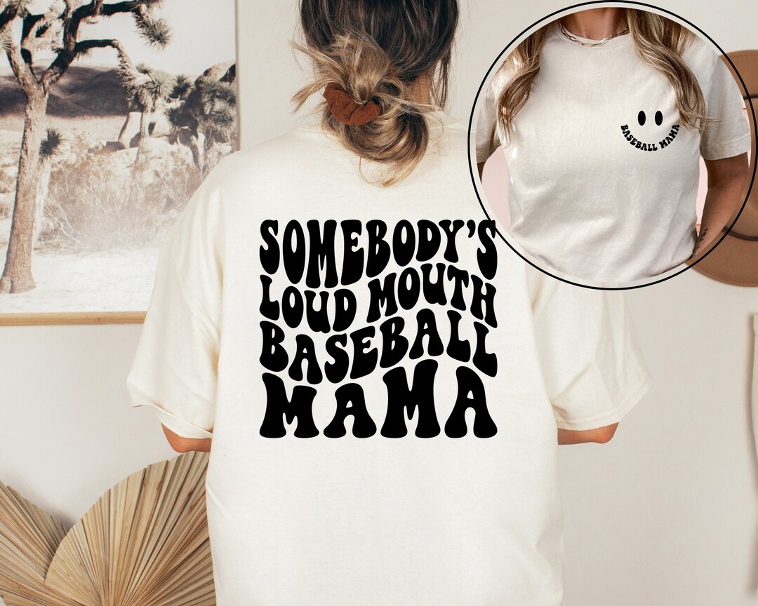 Funny Baseball Mom Shirt Front and Back, Baseball Mothers Day Gift