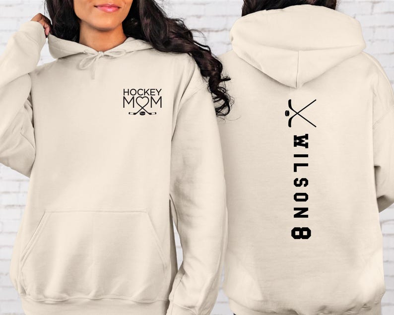 Custom Hockey Mom Sweatshirt, Hockey Mama Hoodie, Sports Mom Sweater, Gift Shirt For Sports Mom, Game Day Hoodie, Mother's Day Gift bild 2