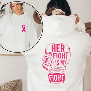 Breast Cancer Hoodie, Cancer Awareness Sweatshirt, Breast Cancer Shirt, Warrior Shirt, Cancer Fighter Support Team Hoodie, Woman Gift